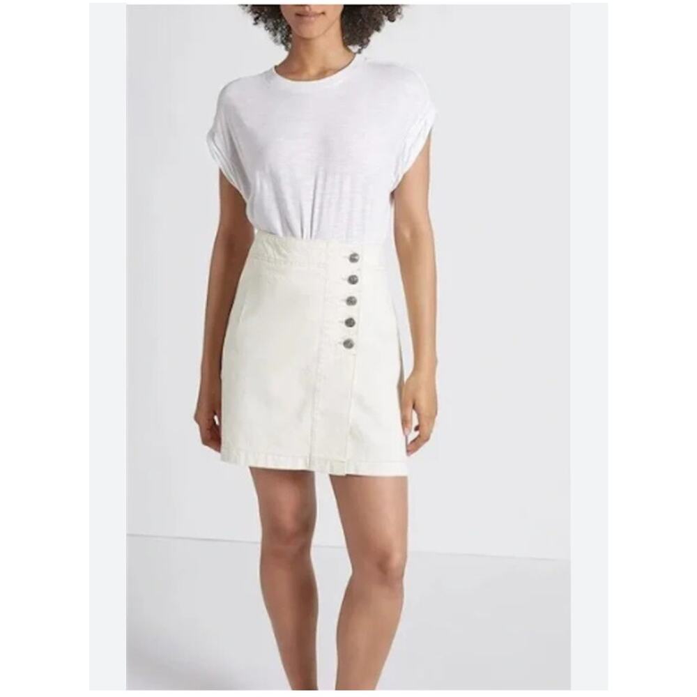 CURRENT ELLIOTT NWT Women's Beige Button Mini Skirt